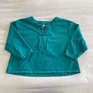 Lands End Teal Oversized Sweater (XXL)